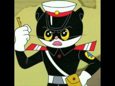cartoon police cat