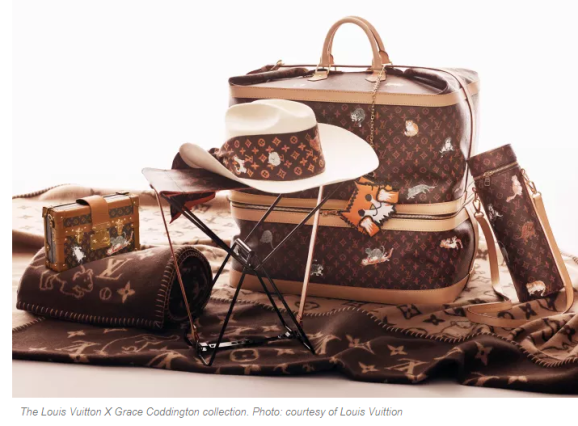 Louis Vitton cat themed luggage and products